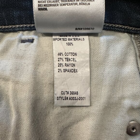 AGOLDE Sophie Skinny Jeans Womens Size 27 Mid Rise Dark Denim - Picture 6 of 6